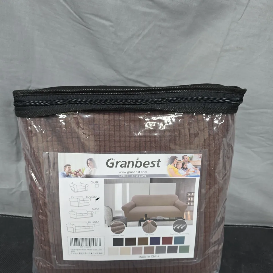 GRANBEST 1-PIECE SOFA COVER – BROWN
