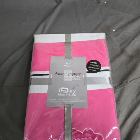 MOON STAR LONDON AUTOBIOGRAPHY LUXURY BED LINEN – SINGLE COMPLETE SET, PINK