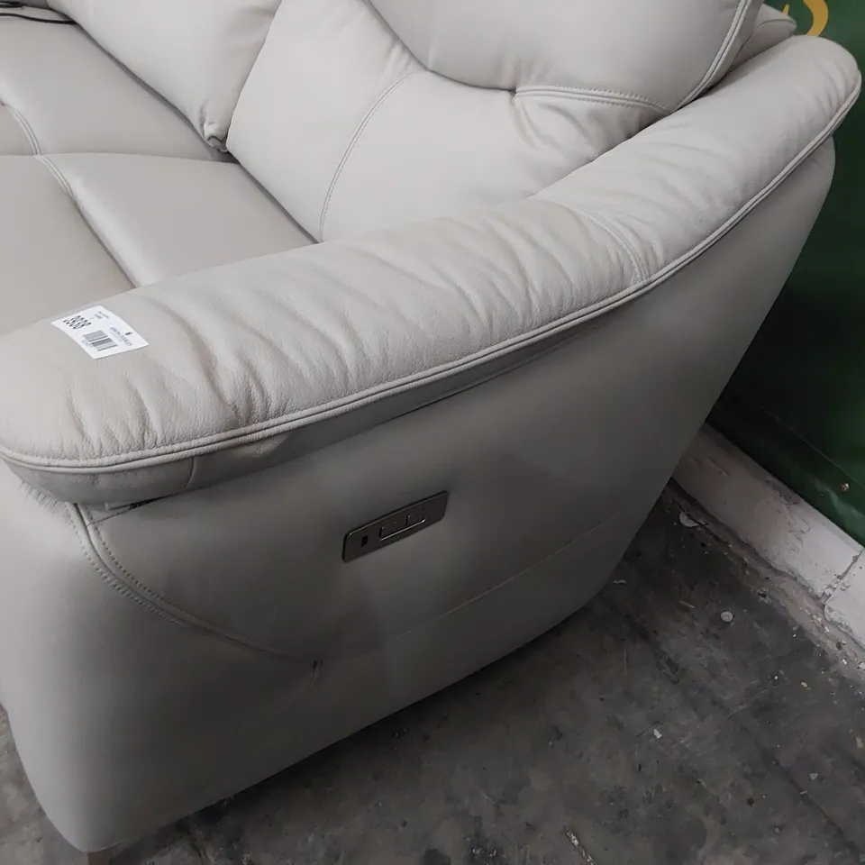 QUALITY BRITISH DESIGNER G PLAN JACKSON POWER RECLINING TWO SEATER SOFA CAMBRIDGE CLOUD LEATHER 