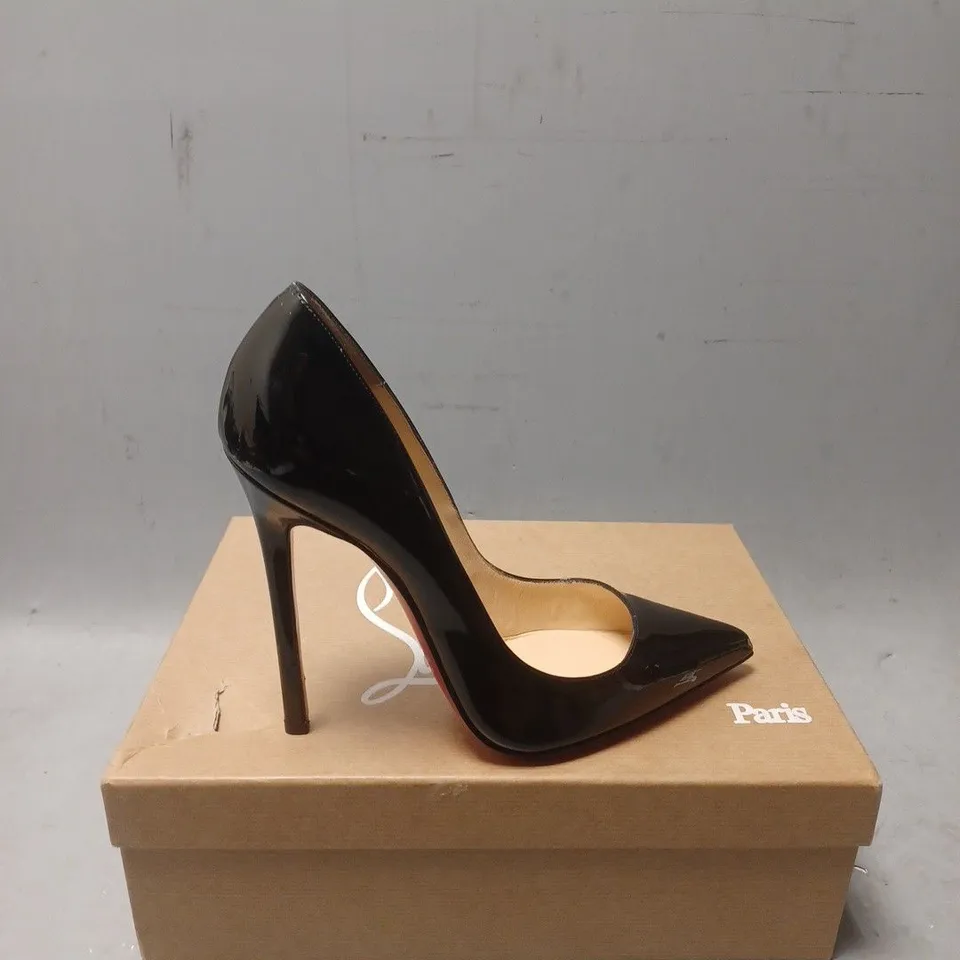 BOXED PAIR OF CHRISTIAN LOUBOUTIN HIGH HEEL SHOES - UK SIZE 38.5