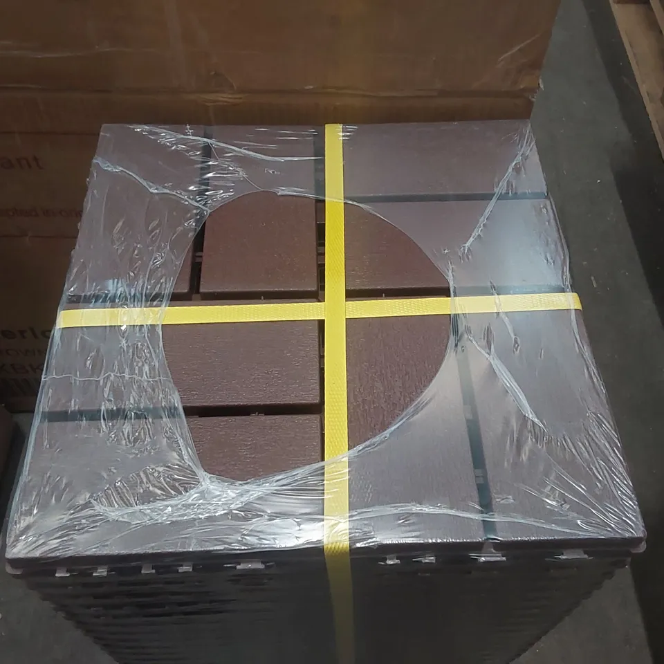 BOX OF APPROXIMATELY 44 INTERLOCKING DECK TILES