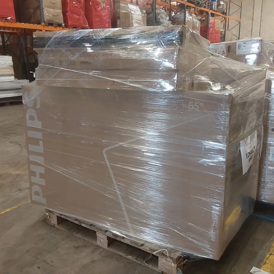 PALLET CONTAINING A LARGE QUANTITY OF ASSORTED DAMAGED TVs