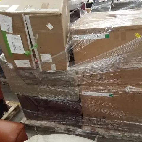 PALLET OF ASSORTED INCOMPLETE DESIGNER INDOOR AND OUTDOOR SOFA PARTS
