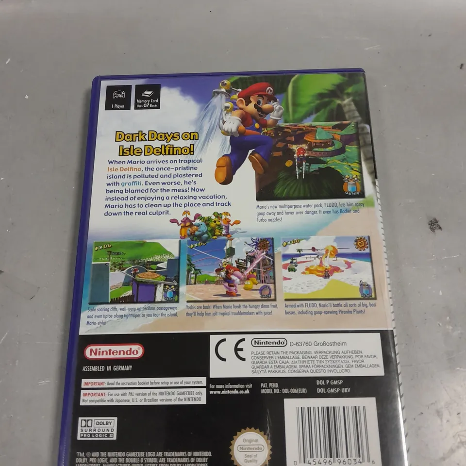 SUPER MARIO SUNSHINE FOR NINTENDO GAMECUBE 