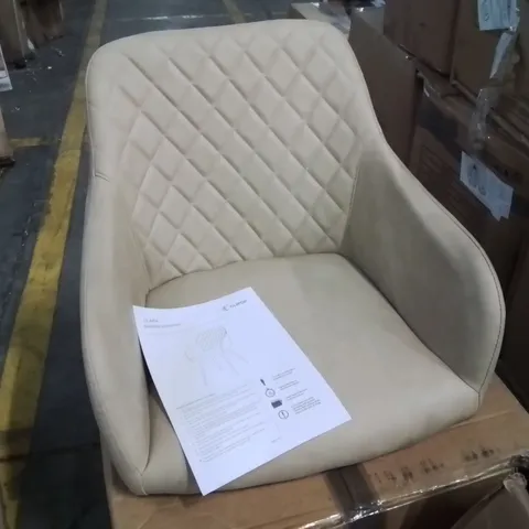 BOXED SET OF TWO MOREE PU LEATHER DINING CHAIRS