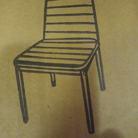 BLACK LEATHER DINING CHAIR - COLLECTION ONLY