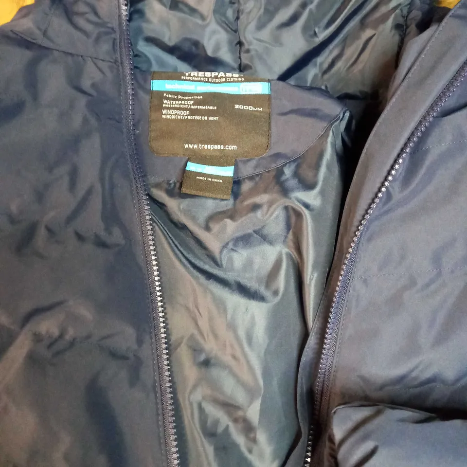TRESPASS NAVY WATERPROOF COAT - XL
