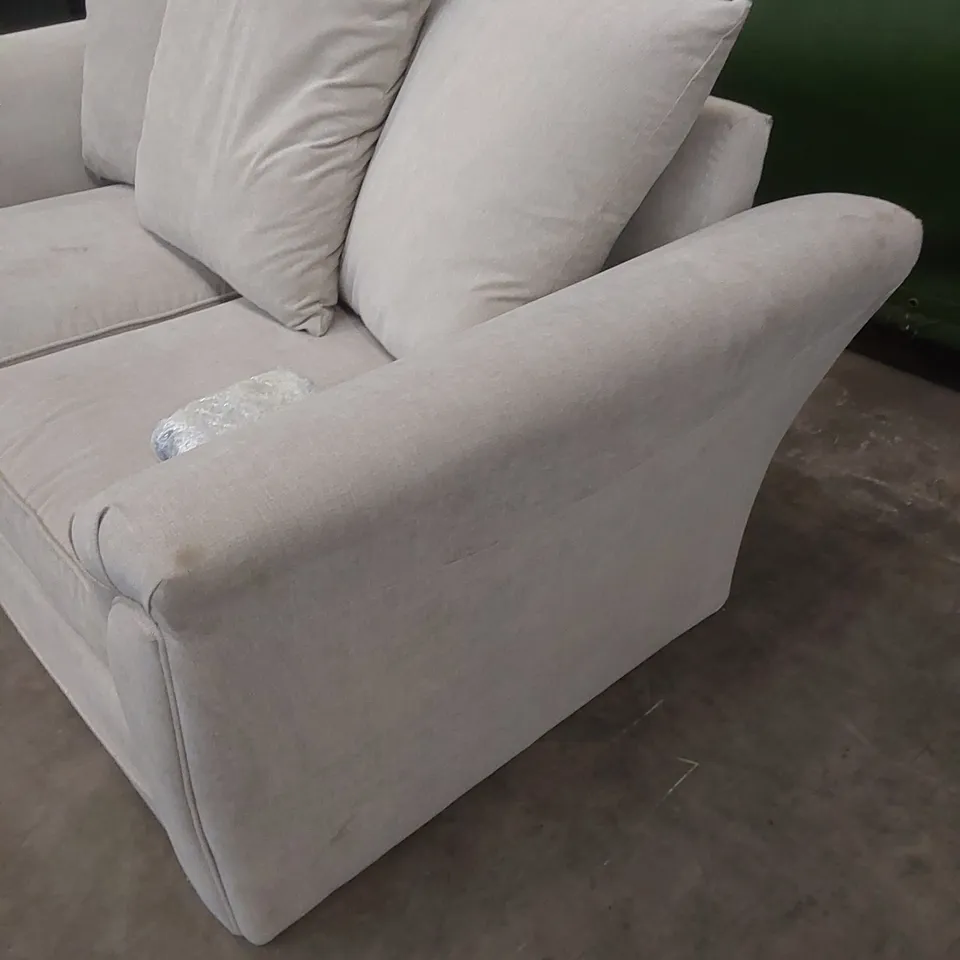 DESIGNER 2 SEATER FABRIC UPHOLSTERED SOFA