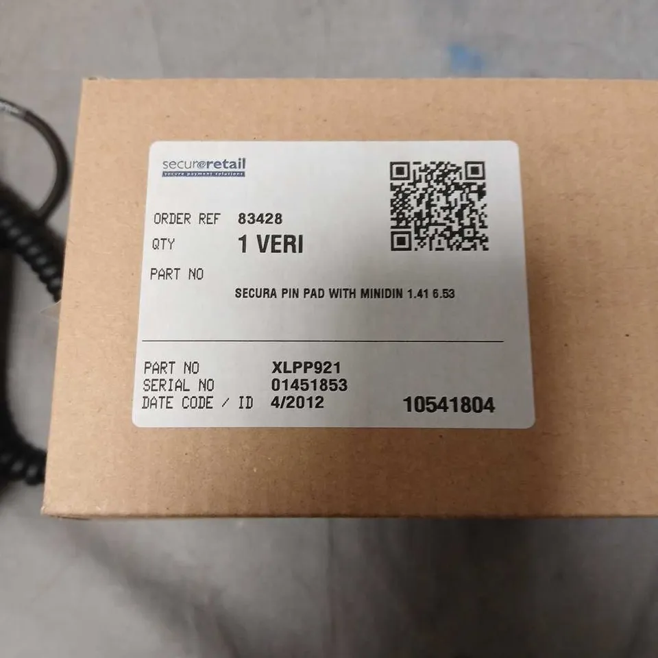 VERIFONE SECURA PIN PAD WITH MINIDIN (XLPP921) V1.35H – BOXED