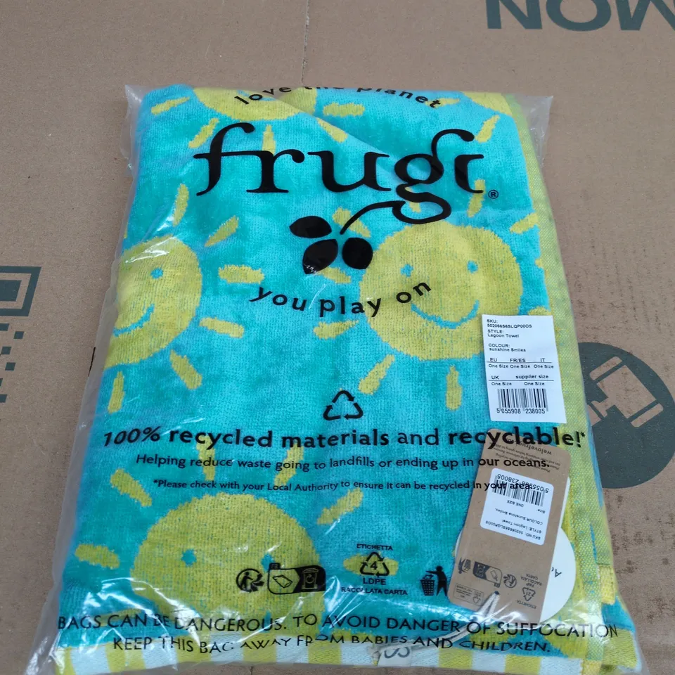 FRUGI LAGOON TOWEL – SUNSHINE SMILES, ONE SIZE (KIDS)