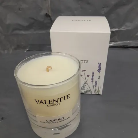 BOXED VAENTTE LEMONGRASS AND ROSEMARY SCENTED CANDLE
