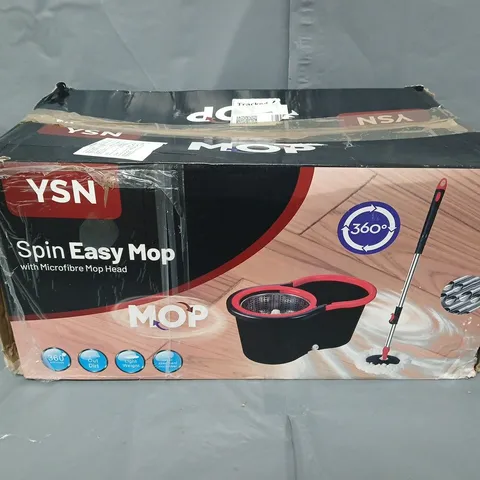 BOXED YSN SPINNING MOP AND BUCKET SET IN RED/BLACK