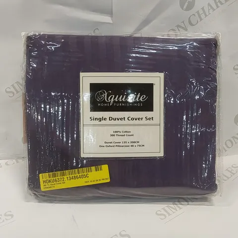 BAGGED 300 TC DUVET COVER SET - SINGLE