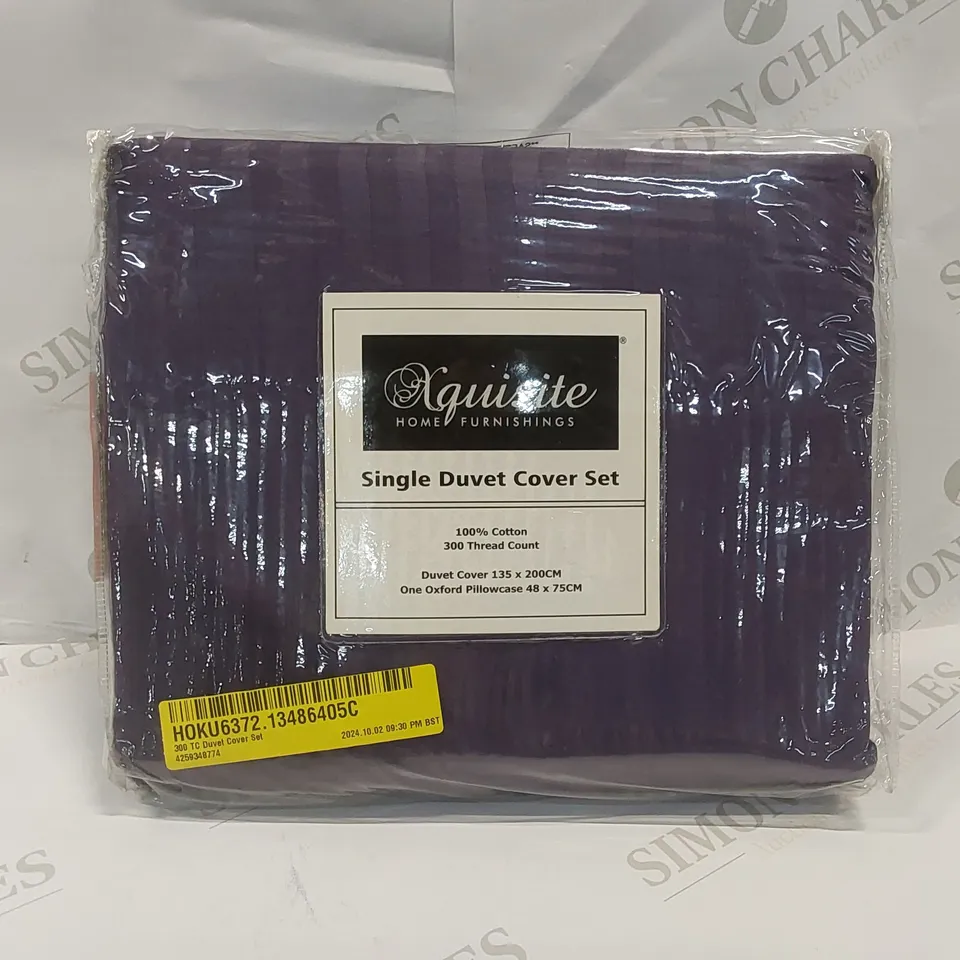 BAGGED 300 TC DUVET COVER SET - SINGLE