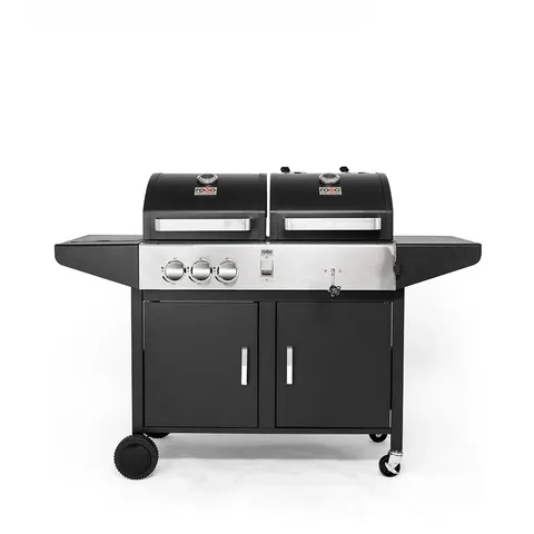 BRAND NEW BOXED ROQUITO FOGO AND CHAMA DUAL FUEL 3 BURNER COMBI BBQ - FC-ROQ/DUAL3