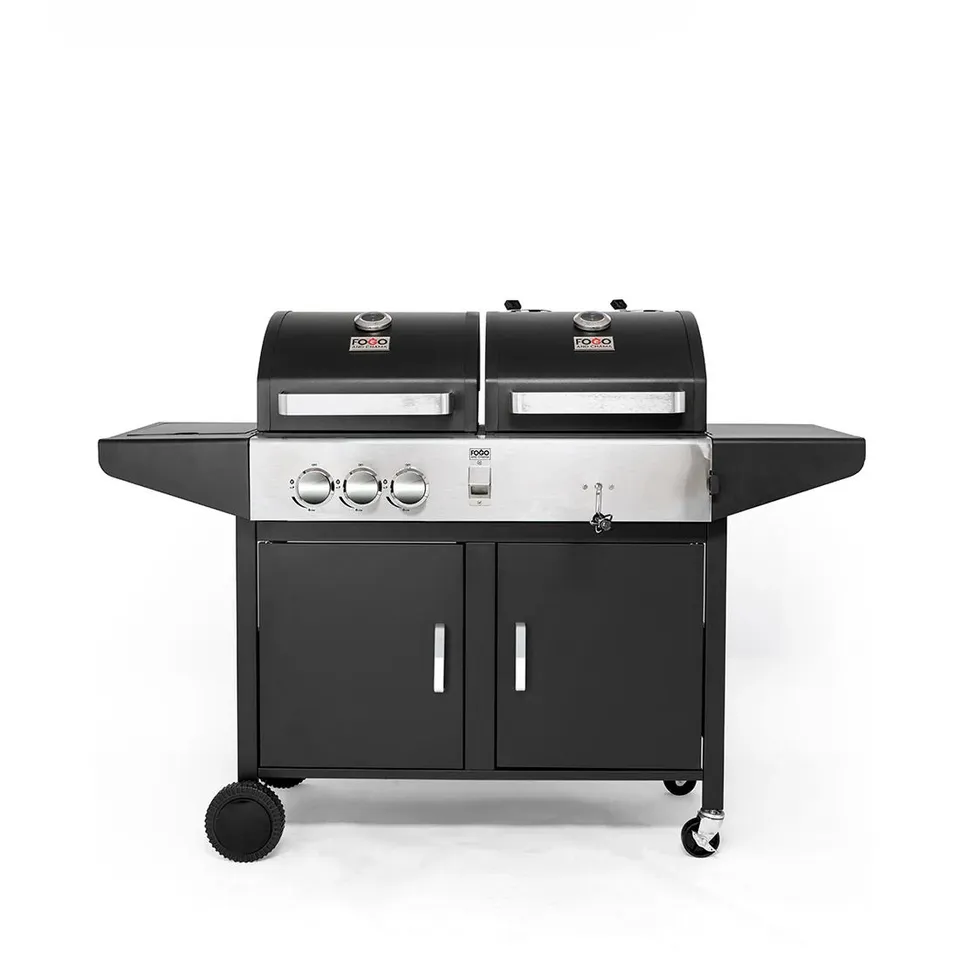 BRAND NEW BOXED ROQUITO FOGO AND CHAMA DUAL FUEL 3 BURNER COMBI BBQ - FC-ROQ/DUAL3 RRP £375