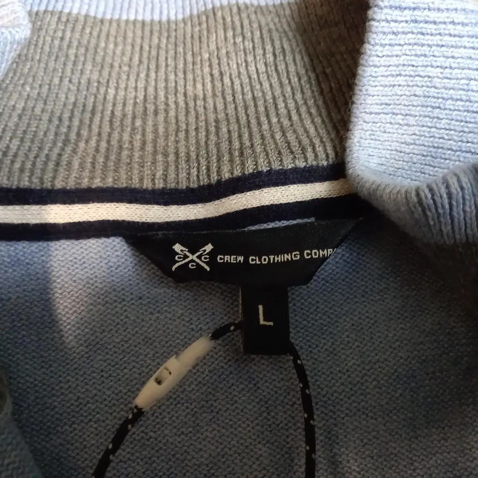 CREW CLOTHING COMPANY BLUE JUMPER - SIZE L