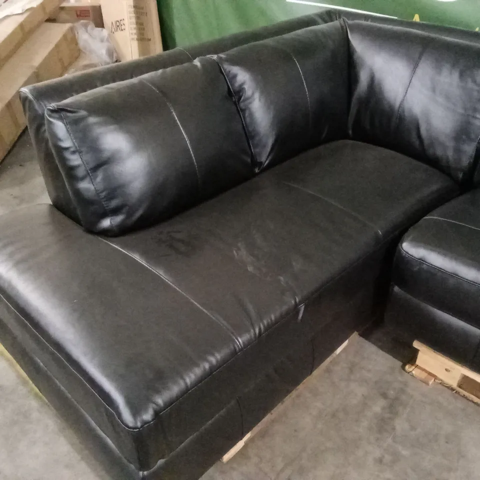 MARLOW ITALIAN LEATHER CORNER LEATHER CHAISE SOFA RRP £2399