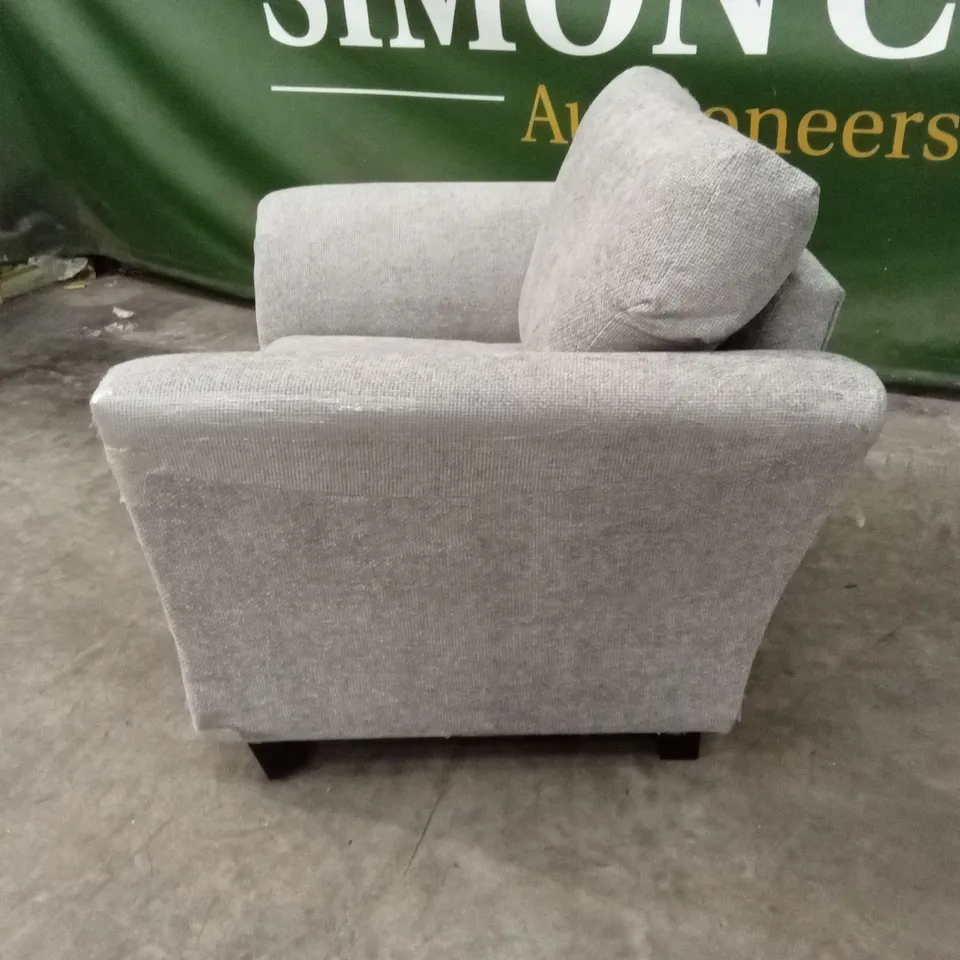 DURY CHUNKY WEAVE ARMCHAIR - GREY RRP £449