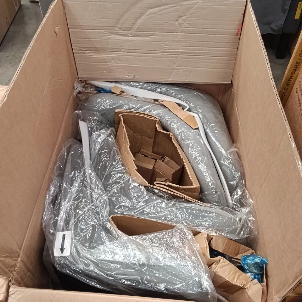 BOXED DINING CHAIRS (SET OF 4) - GREY/LIGHT WOOD LEGS (1 BOX)