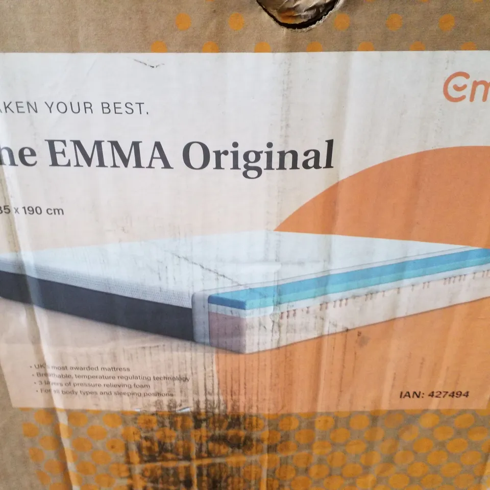 BOXED EMMA ORIGINAL 135×190CM ROLLED MATTRESS 