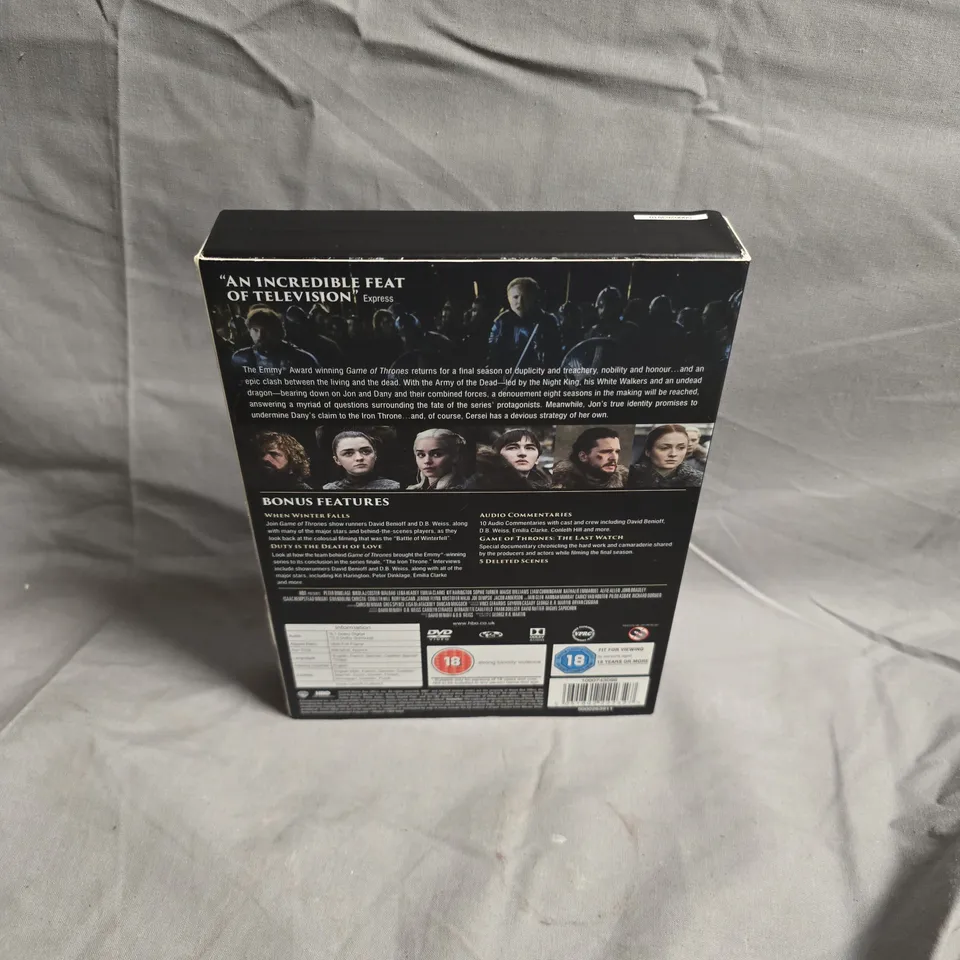 GAME OF THRONES: THE COMPLETE EIGHTH SEASON – BOXED DVD/BLU-RAY SET