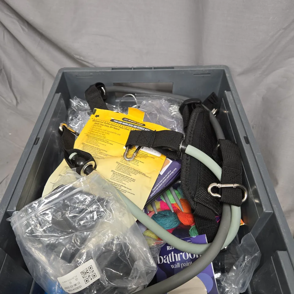 APPROXIMATELY 15 ASSORTED HOUSEHOLD ITEMS TO INCLUDE BIC PENS, DOG POO BAGS, SUSPENSION FLUID, PIPE DREDGING AGENT ETC