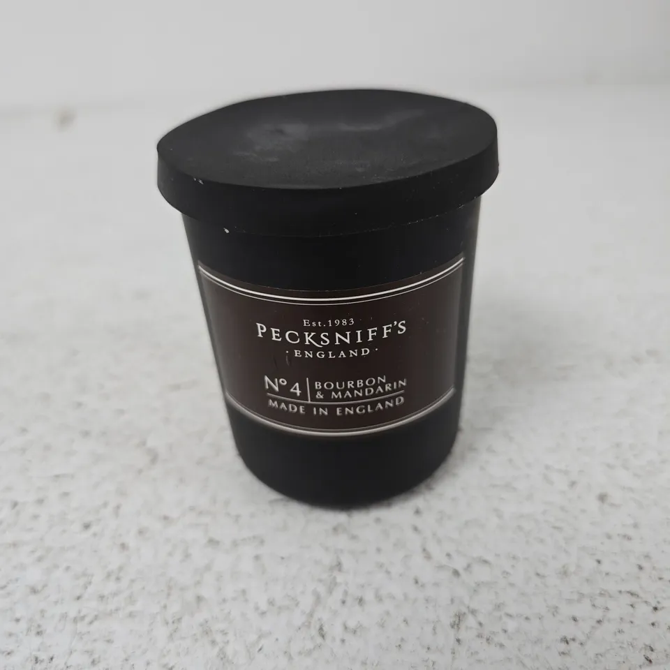 PECKSNIFF'S FRAGRANCED CANDLE NO.4 BOURBON & MANDARIN – MADE IN ENGLAND