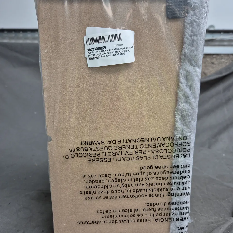 TALL CAT SCRATCHING POST – 74CM WITH TEASERS