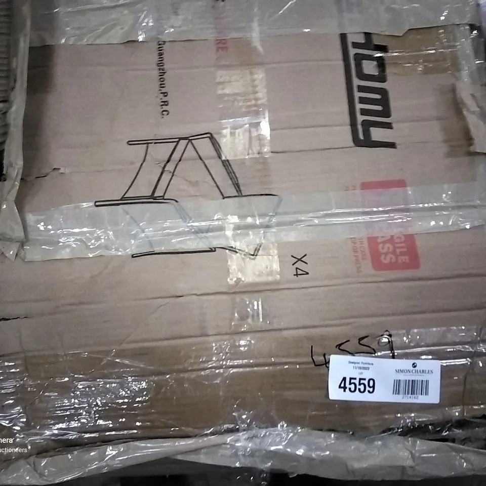 BOXED BROWN RATTAN DINING CHAIR WITH CUSHION