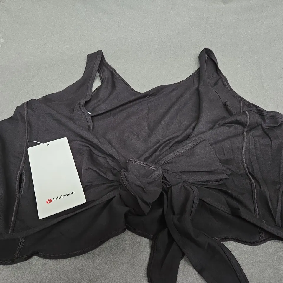 LULULEMON ITS A TIE TANK TOP IN BLACK - SIZE 12