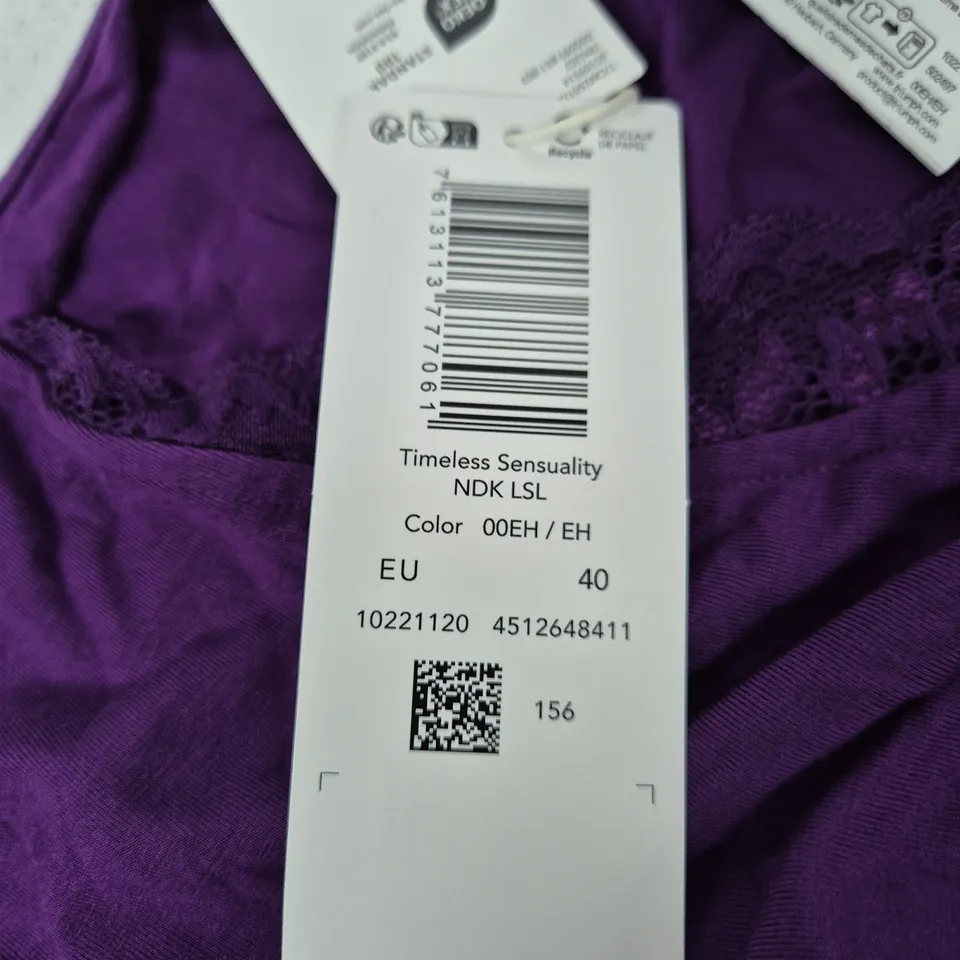 TRIUMPH TIMELESS SENSUALITY NIGHTDRESS – PURPLE, UK 12 (EU 40)