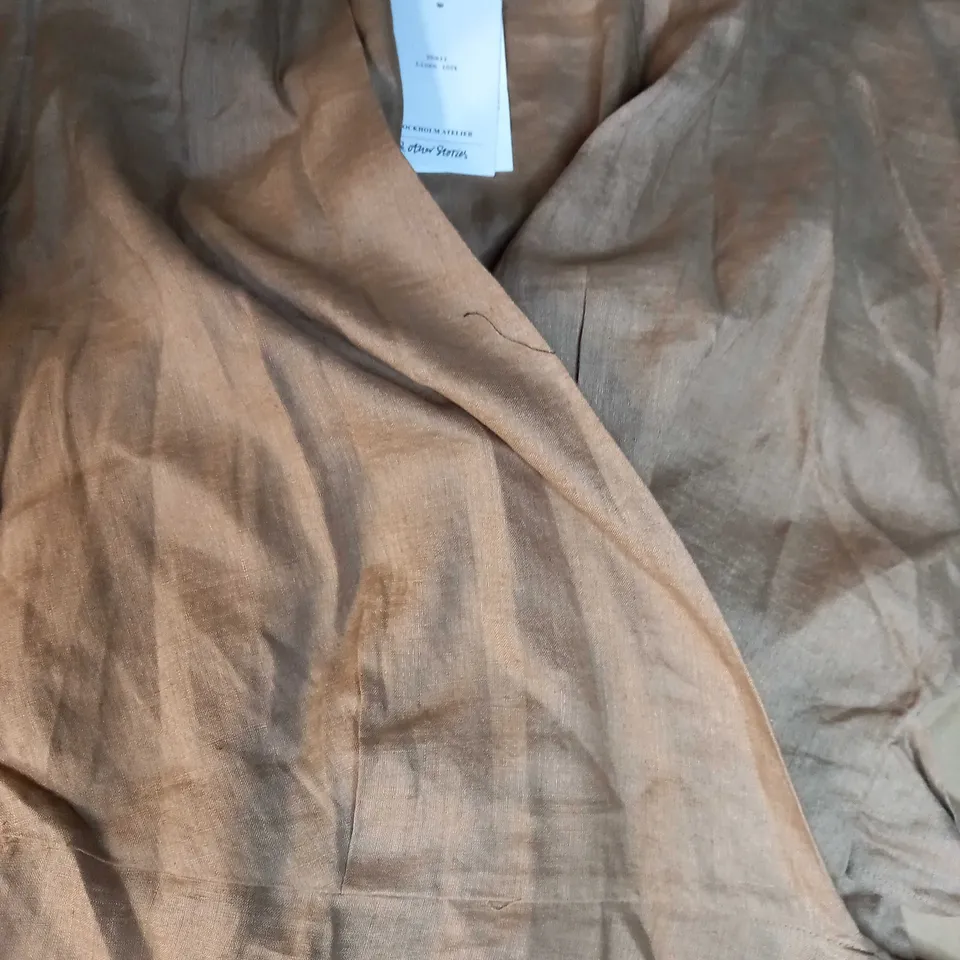 &OTHER STORIES DARK OATMEAL WRAP AROUND DRESS 