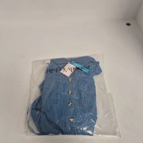 NOBODY'S CHILD CALEB DENIM JUMPSUIT – UK 16 (EU 44, USA 12) – BLUE