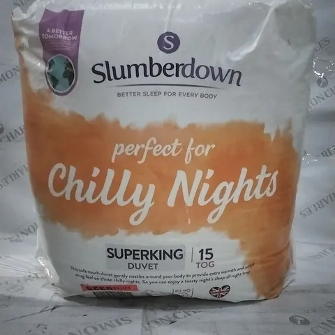 BAGGED SLUMBERDOWN CHILLY NIGHTS DUVET 15 TOG HYPOALLERGENIC SUPERKING