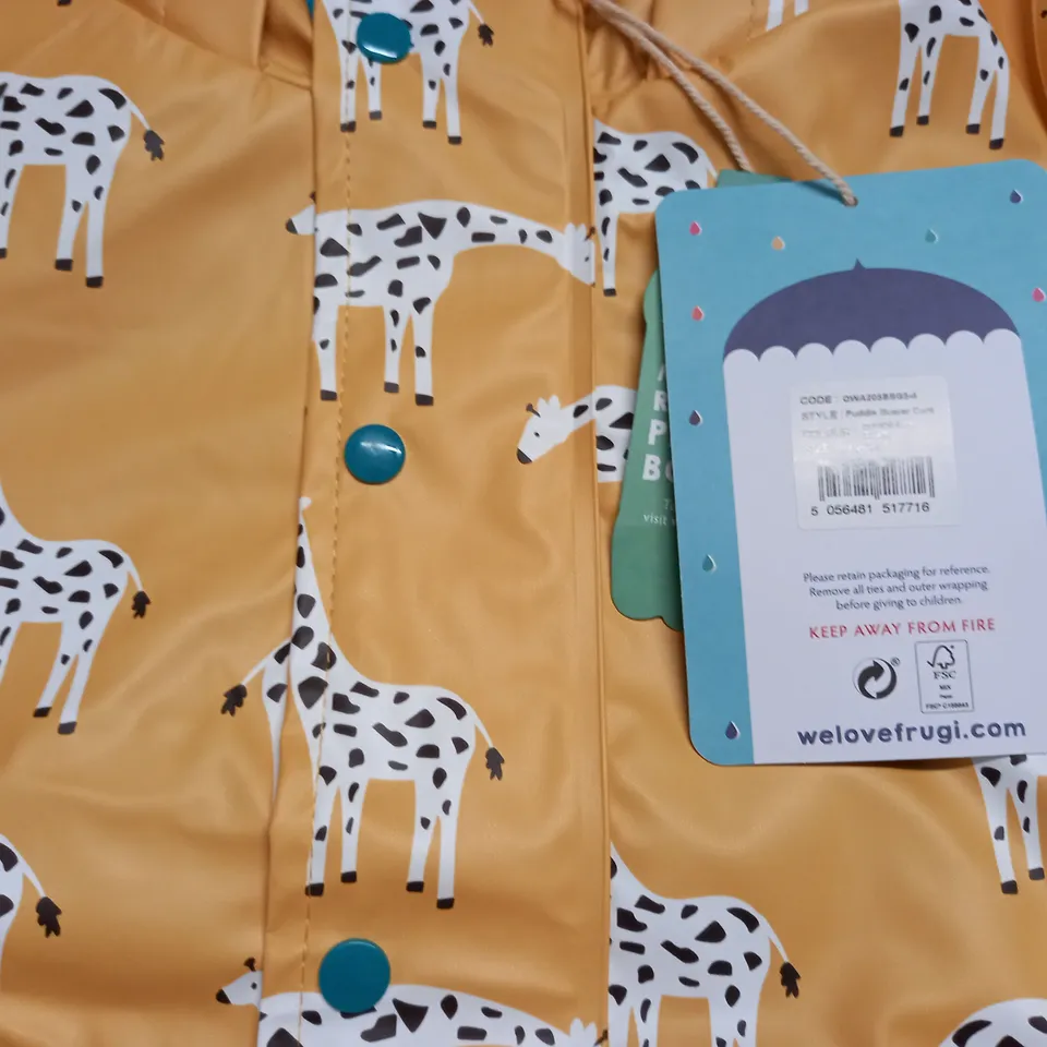 FRUGL PUDDLE BUSTER COAT IN BUMBLEBEE GIRAFFE - 3/4 YRS
