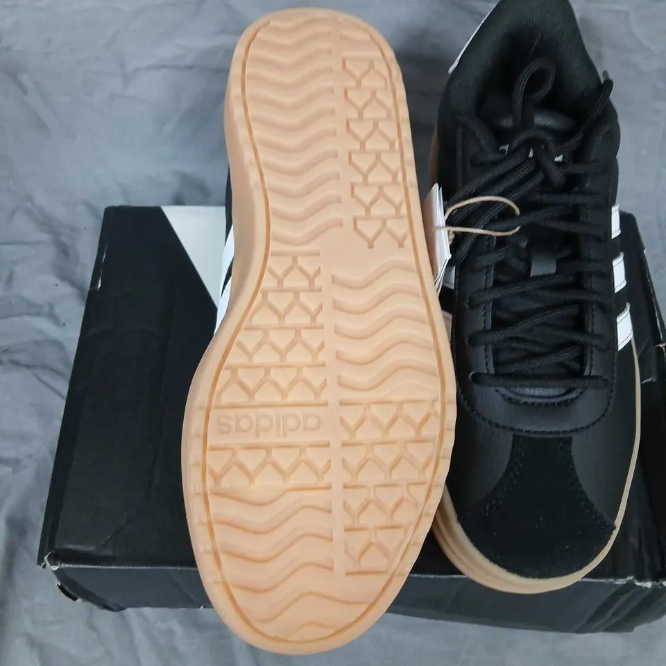ADIDAS VL COURT BOLD TRAINERS – BLACK/WHITE, UK 4