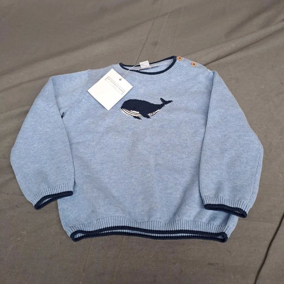 THE LITTLE WHITE COMPANY WHALE JUMPER - 9-12 MONTHS