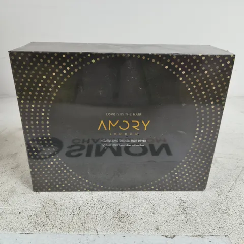 AMORY LONDON NEGATIVE IONS FOLDABLE HAIR DRYER – BOXED