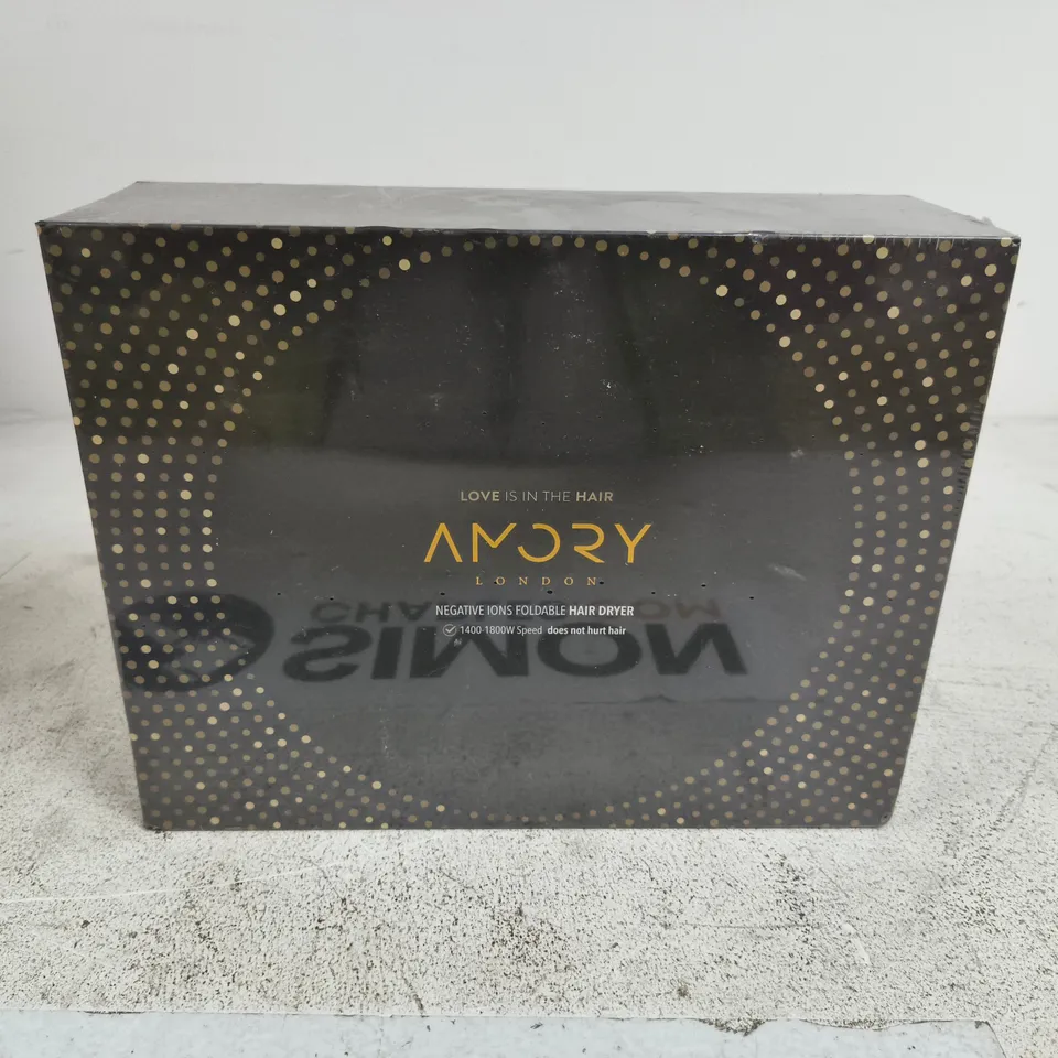 AMORY LONDON NEGATIVE IONS FOLDABLE HAIR DRYER – BOXED