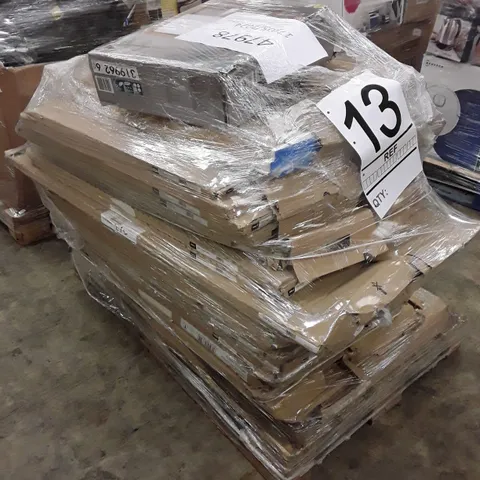 PALLET OF ASSORTED FLATPACK PANELS & STORAGE CUBE