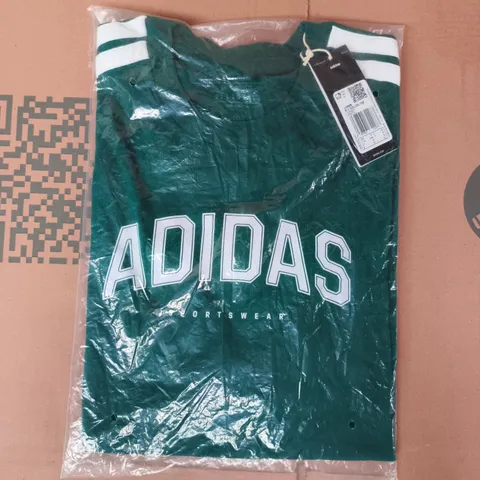 BAGGED ADIDAS CODES COLLEGIATE LINEAR GRAPHIC T-SHIRT IN GREEN SIZE MEDIUM