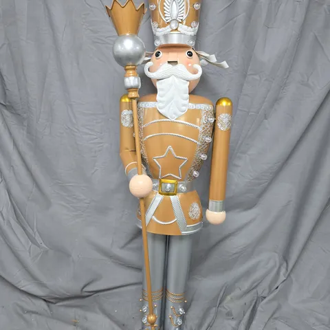 INLIT GIANT NUTCRACKER GOLD/SILVER - COLLECTION ONLY 
