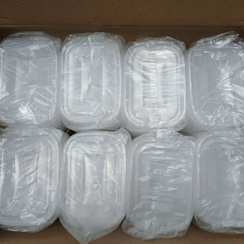 APPROXIMATELY 200 PAPER FOOD STORAGE TUBS WITH PLASTIC LIDS