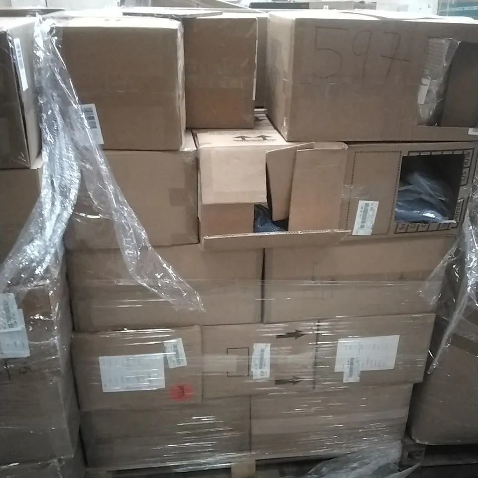 A PALLET TO CONTAIN APPROXIMATELY 90 BRAND NEW DESIGNER WOMEN'S CLOTHES WHICH INCLUDE;JD WILLIAMS JUMPERS, DRESSES, TOPS ETC