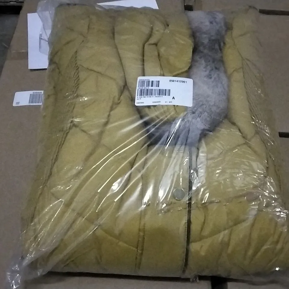 PALLET OF ASSORTED ITEMS INCLUDING BOXES OF K BY KELLY HOPPEN MARBLE BEAUTY MIRROR, EASILOCKS SET OF SCRUNCHIES - FUDGE BROWNIE, JOULES CHERINGTON PADDED FAUX FUR TRIM HOODED COAT CARAMEL SIZE 24