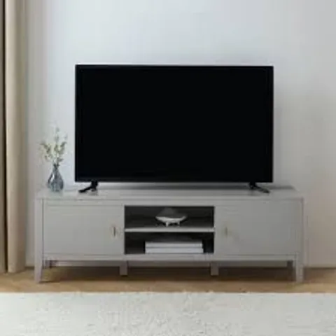 BOXED DUSK POPPY TV UNIT - LIGHT GREY