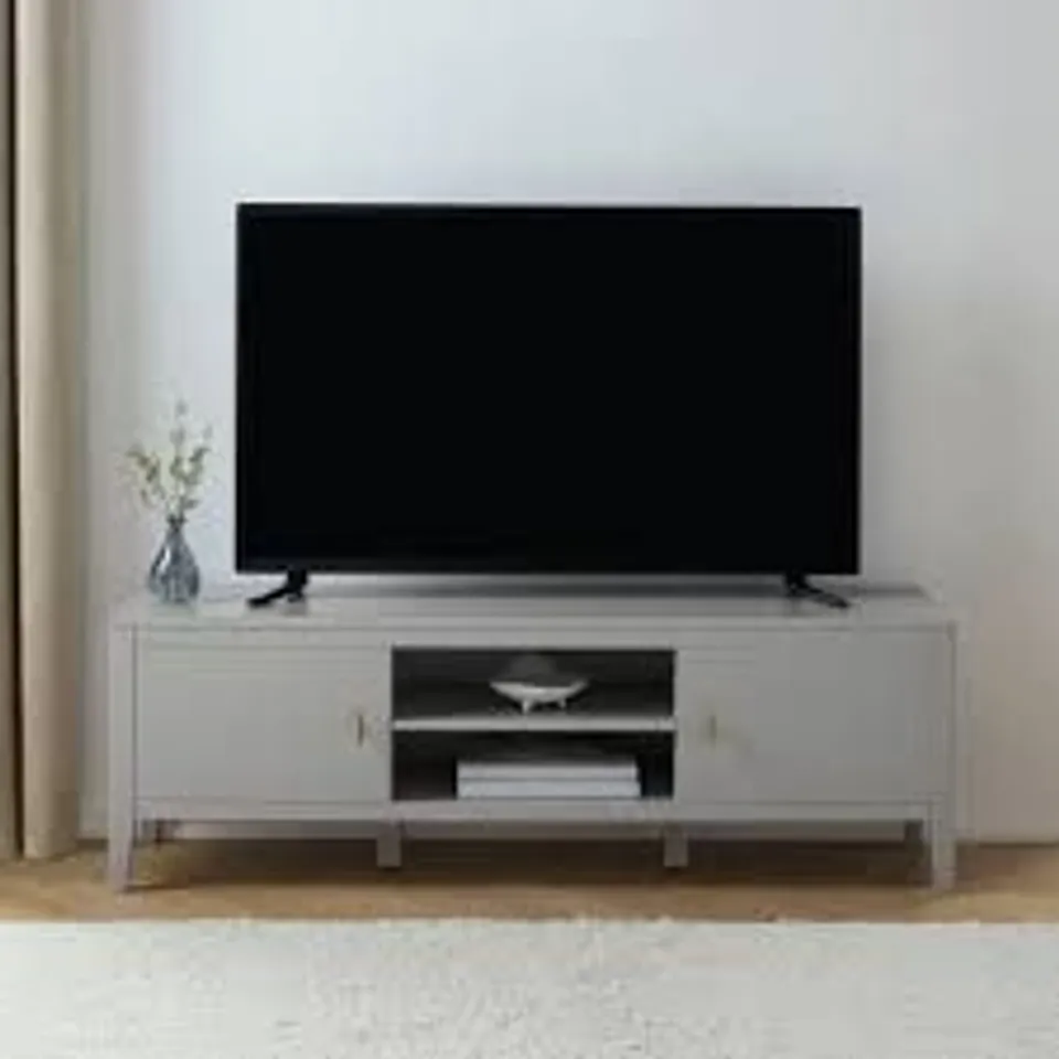 BOXED DUSK POPPY TV UNIT - LIGHT GREY