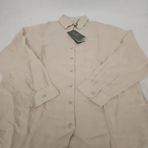 HOLLAND COOPER AMALFI LINEN SHIRT – OATMEAL, SIZE S