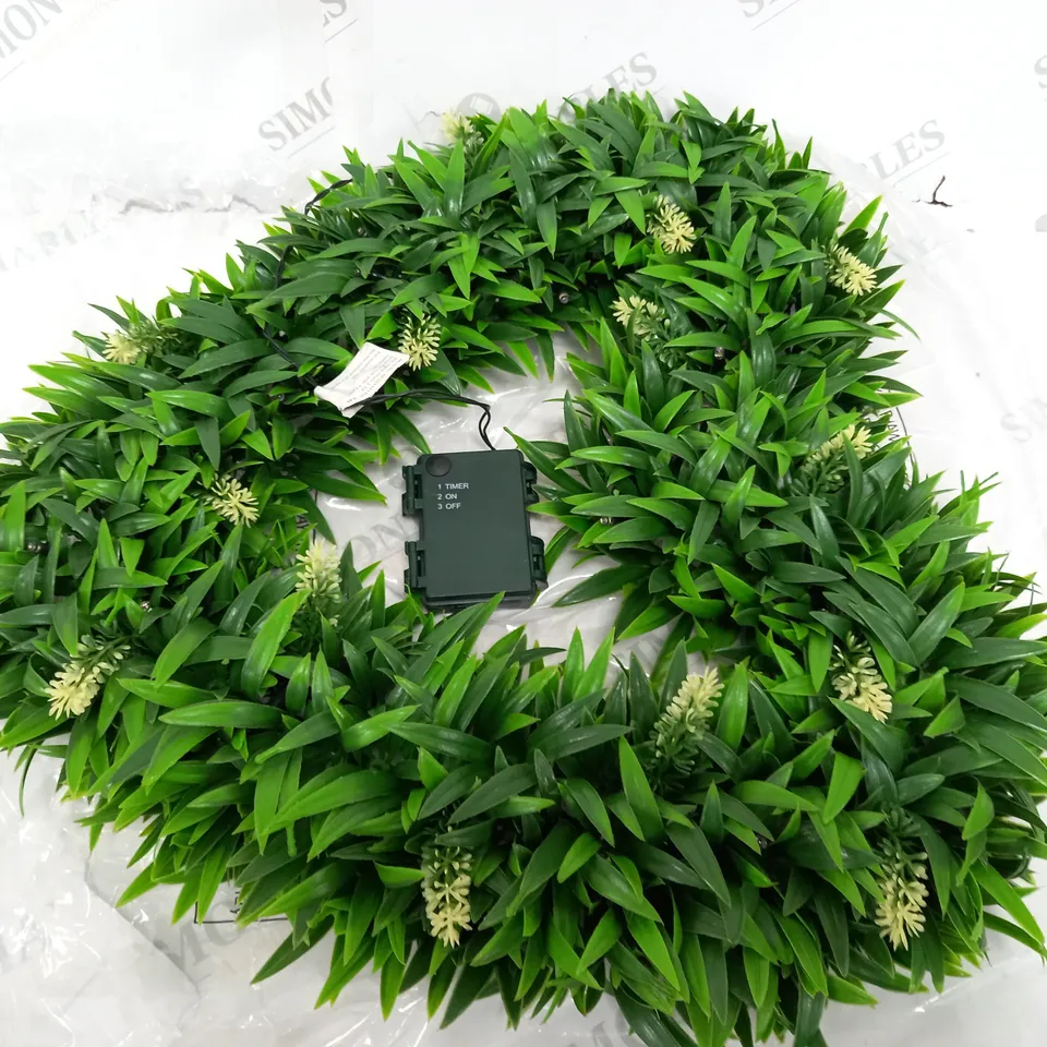 HEART SHAPED ARTIFICIAL PRE-LIT WREATH